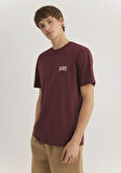 Mavi Logo Baskılı Bordo Tişört 0611714-70396
