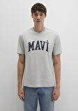 Mavi Logo Baskılı Gri Tişört 0611711-80196