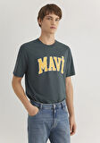 Mavi Logo Baskılı Yeşil Tişört 0611711-71598