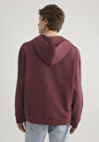 Yarı Fermuarlı Bordo Sweatshirt 0S10305-70396