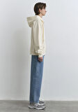 Kapüşonlu Fermuarlı Bej Sweatshirt 0S10306-70055