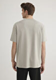 Bisiklet Yaka Gri Basic Tişört 0611596-70100