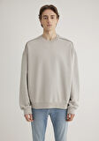 Bisiklet Yaka Gri Sweatshirt 0S10314-82577