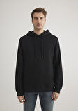Kapüşonlu Siyah Sweatshirt 0S10330-900