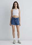 Heidi 90lar İndigo Mavisi Jean Şort 1410057-88757
