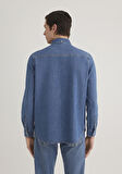 Jayden Classic Denim Indigo Mavisi Jean Gömlek 0211065-89294