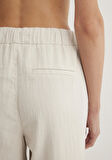Beli Bağcıklı Bej Pantolon 1010945-35043