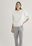 Bisiklet Yaka Ekru Sweatshirt 1S10296-70057