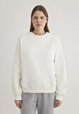 Bisiklet Yaka Ekru Sweatshirt 1S10296-70057