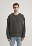 Bisiklet Yaka Gri Sweatshirt 0S10337-70092