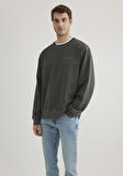 Bisiklet Yaka Gri Sweatshirt 0S10337-70092