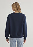 Mavi Logo Baskılı Kapüşonlu Mavi Sweatshirt 1611192-70899