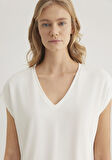 Lux Touch TENCEL TM Ekru Modal Tişört 1612943-70057