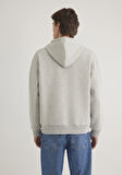 Mavi Logo Baskılı Kapüşonlu Gri Sweatshirt 0611715-80196