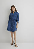 Bertina Classic Denim Indigo Mavisi Jean Elbise 1310618-89426