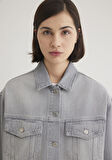 Luna 90lar Açık Gri Jean Ceket 1110177-89166