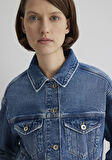 Megi Mavi Premium Indigo Mavisi Jean Ceket 1110389-89162