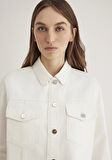 Thalia Mavi Premium Beyaz Jean Ceket 1110289-89161