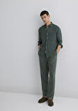 Yeşil Keten Pantolon 0010358-71598