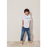 MAVİ BASKILI LOGO TİŞÖRT