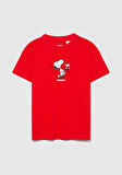 Peanuts Baskılı Kırmızı Tişört 7610320-70471