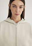 Yarı Fermuarlı Gri Sweatshirt 1S10327-70082