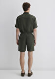 Antrasit Keten Şort 0410103-71587