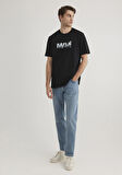 Mavi Logo Baskılı Siyah Tişört 0610948-900