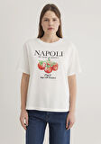 Napoli Baskılı Ekru Tişört 1613056-70057