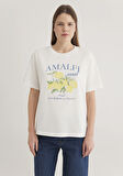 Amalfi Baskılı Ekru Tişört 1613054-70057