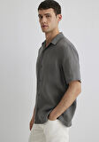 Gri Keten Gömlek 0211474-70096