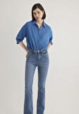 Lux Touch TENCEL TM Çizgili Mavi Modal Gömlek 1210339-90261