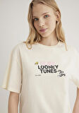 Looney Tunes Baskılı Ekru Tişört 1613253-80194