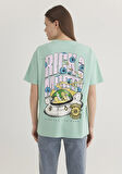 Rick And Morty Baskılı Yeşil Tişört 1613256-71732