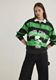 Peanuts Baskılı Siyah Sweatshirt 1S10342-89943