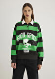 Peanuts Baskılı Siyah Sweatshirt 1S10342-89943