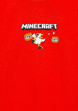 Minecraft Baskılı Kırmızı Tişört 6610343-88523