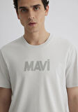 Mavi Logo Baskılı Gri Tişört 066846-70080