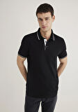 Yaka Detaylı siyah Polo Tişört 0612619-900