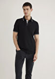 Yaka Detaylı siyah Polo Tişört 0612619-900