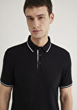 Yaka Detaylı siyah Polo Tişört 0612619-900