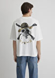 One Piece Baskılı Ekru Tişört 0612663-70057