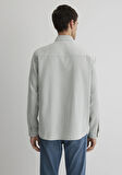 Keten Karışımlı Gri Tencel Gömlek 0211482-70148