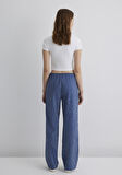 Çizgili Lacivert Pantolon 1010999-89853