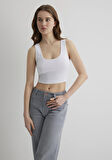 Beyaz Crop Basic Atlet 1613071-620