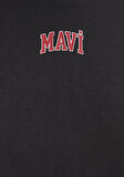 Mavi Logo Baskılı Antrasit Crop Tişört 1611585-70087