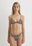 Leopar Desenli Kahverengi Bikini Üstü 1913190-85236