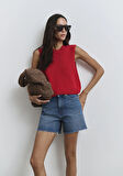Millie 90lar Koyu Mavi Jean Şort 1458989751