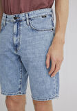 Lucas Street Vintage Açık Mavi Jean Şort 0412607-90388