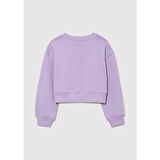 MAVİ LOGO CROP SWEATSHIRT